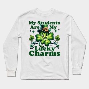 St Patrick's Day Teacher My Students are My Lucky Charms Long Sleeve T-Shirt